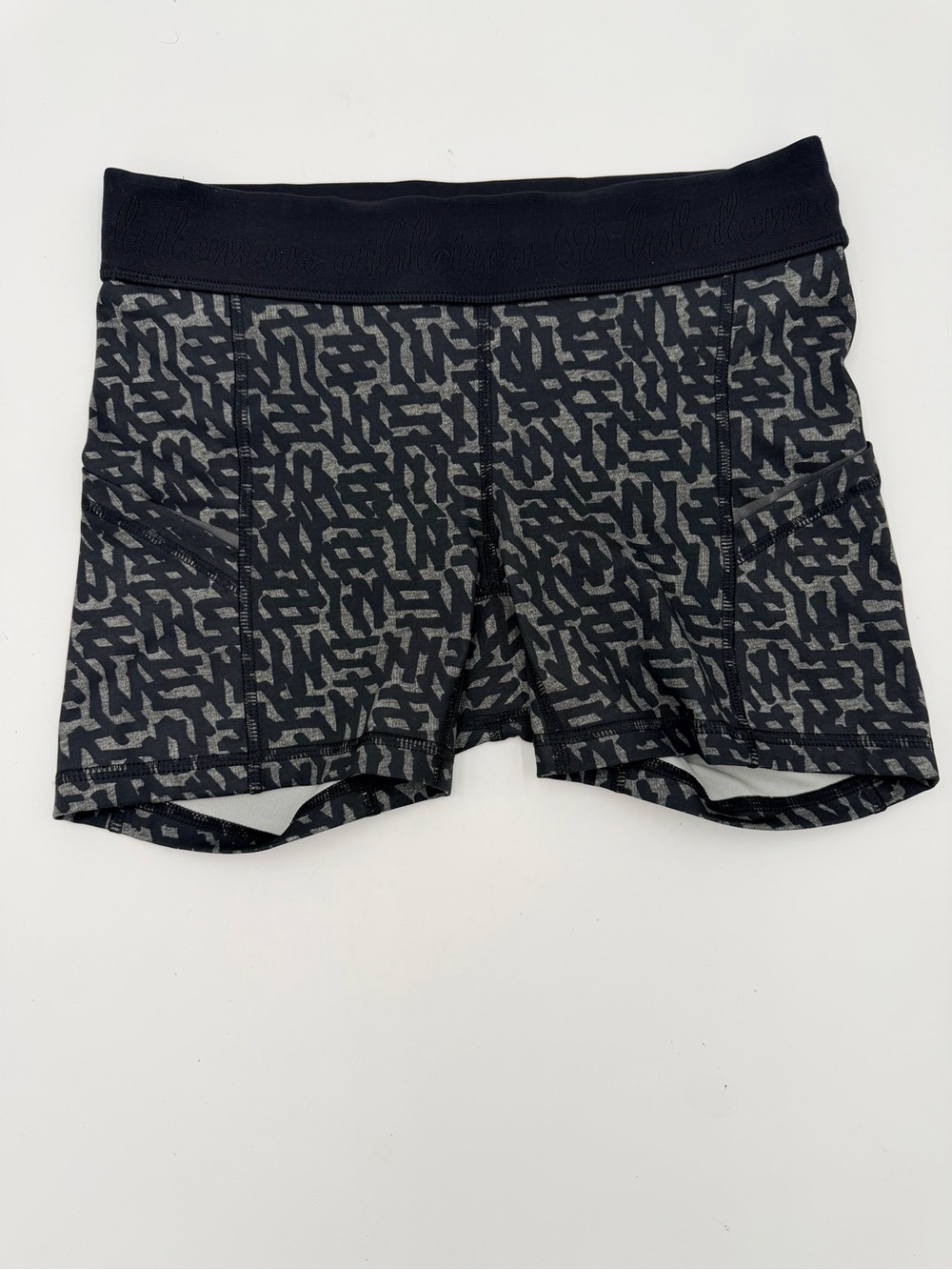 Lululemon What The Sport Shorts in the  geometric "Heathered Net Pop size 6